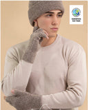 Men's Alpaca Half Finger Gloves