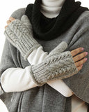 Fancy Knit Short Alpaca Trenza Gauntlets