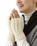 Fancy Knit Short Alpaca Trenza Gauntlets