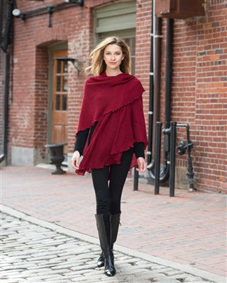 Ruffle Alpaca Cape/Shawl
