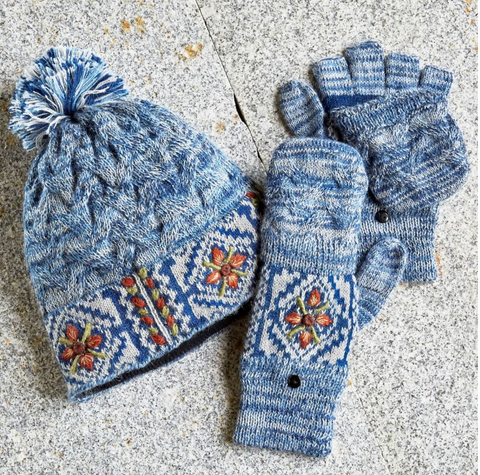 Frosty Mosaic Alpaca Cap