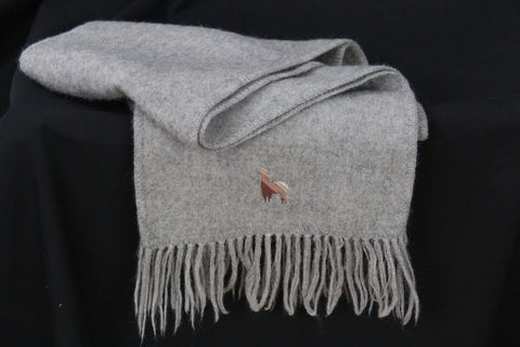 Classic Grey Alpaca Scarf