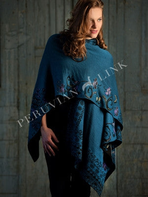 Teal Reversible Ruana