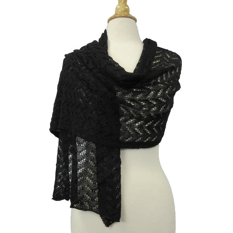 Alpaca Scarf/Shawl - Handwoven Lace
