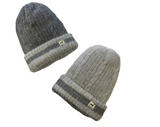 Reversible Striped Alpaca Beanie