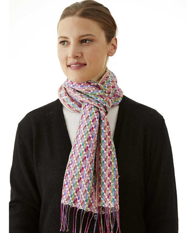 Multicolor Weave Baby Alpaca Scarf