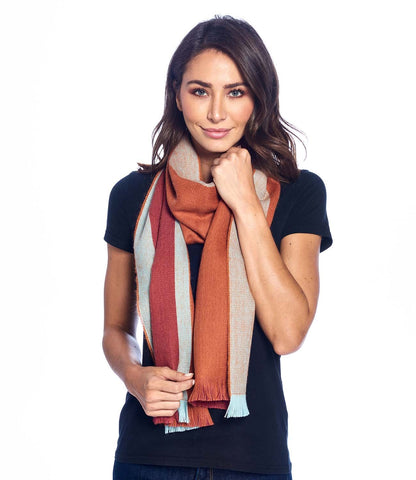 Alpaca Reversible Scarf - Autumn