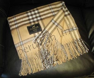 Scottish Throw Camel/Silver