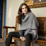 Embroidery Alpaca Shawl