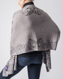 Embroidery Alpaca Shawl