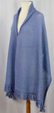 Hand Knit V-Neck Periwinkle Poncho