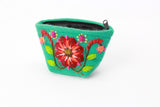 Handmade Wool Flower Change Purses