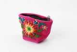 Handmade Wool Flower Change Purses