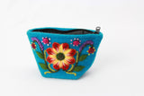 Handmade Wool Flower Change Purses