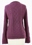 Alpaca Brushed Cable Knit Cardigan