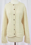 Alpaca Brushed Cable Knit Cardigan
