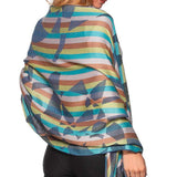 Retro Striped Alpaca Shawl