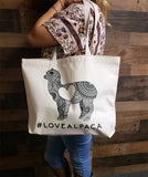 MANDALA LOVE Alpaca Shoulder Tote Bag