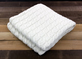 Big Cable Alpaca Blanket